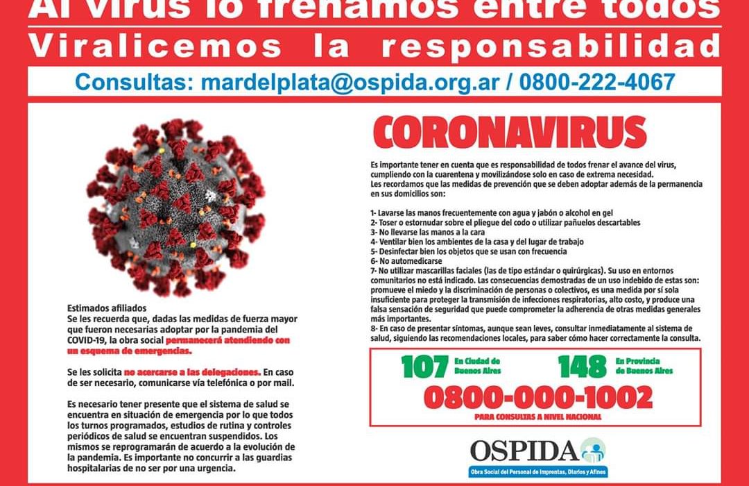 Al virus lo frenamos entre todos