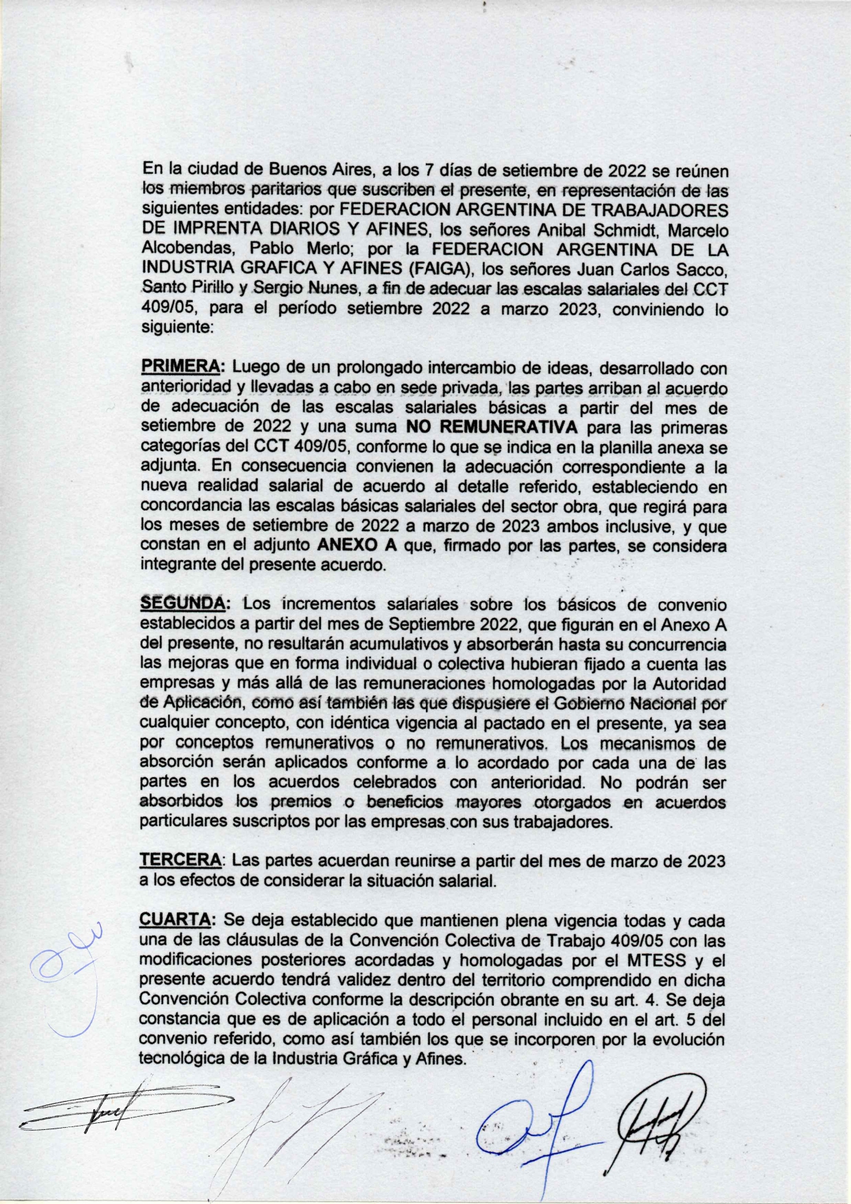 Acta acuerdo y anexo FATIDA – Faiga Septiembre 2022 – Marzo 2023